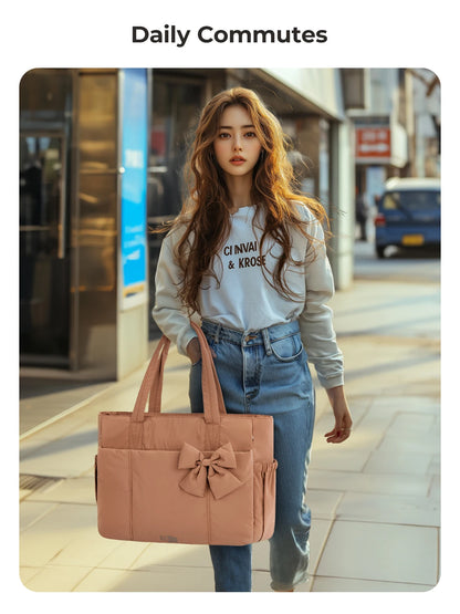 BAGSMART Large Capacity Tote Bag for Women Versatile Commuting Handbag Messenger Multiple Pockets Shoulder Sport Bag
