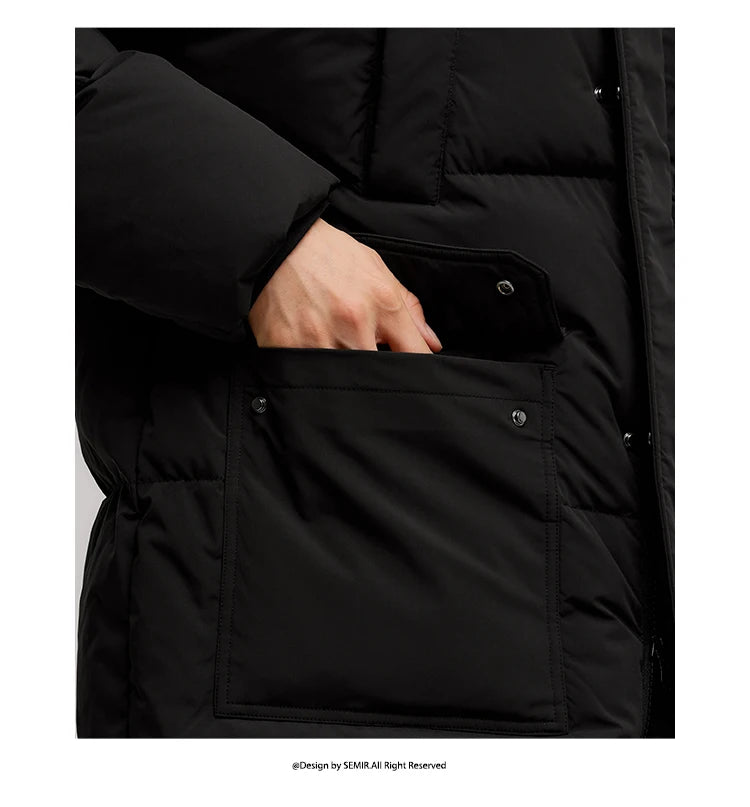Semir Down Jacket Men 2026 New Waterproof Thick Outerwear Long Length Winter Clothing Couple