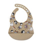 New Arrival Silicone Baby Bibs Silicon Printing Newborn Bib Feeding Burp Cloth Avocado Zoo Tractor Printing Tableware