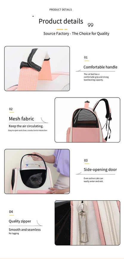 Backpack for Cats and Dogs, Portable Pet Bag for Outdoor Use, Large Capacity Space Cabin, Carrying Cat and Dog Box, Outdoor Bag