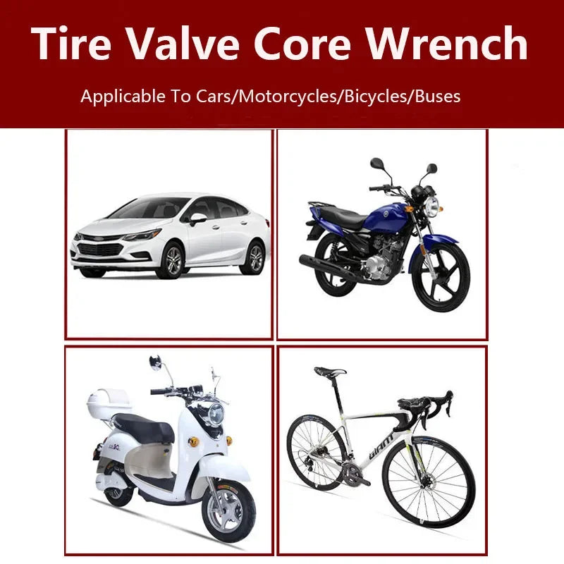 Slotted Handle Tire Valve Stem Core Remover Screwdriver Removal Tool Car Bike Bicycle Motorcycle Tire Repair Tool Car Accessory