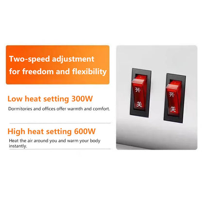 2-speed Adjustment Little King Kong Heater Safe Heating Dim Light Separable Heating Mini Electric Stove Electric Heater 2026