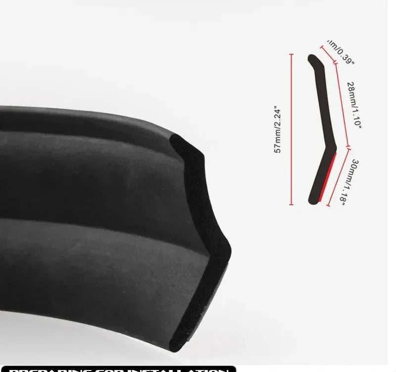 Universal Front Bumper Spoiler Lips Car Bumper Lip Protection Stickers Car Front Bumper Lip Rubber Car Bumper Protectors