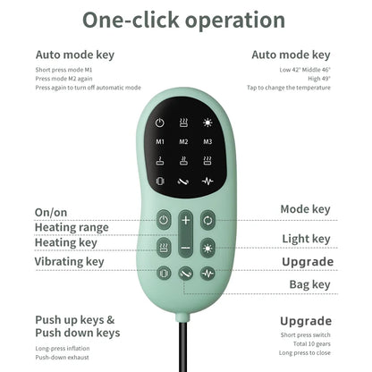 New Upgrade Air-Lip Stretch Low Frequency Thermal Vibration Waist Massage Heeling Spot Left and Right Swing + Up and Down Tracti