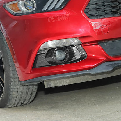 TESIN Car Front Bumper Fog Light Lamp Decoration Cover Trim for Ford Mustang 2015 2016 2017 ABS Lamp Hoods Exterior Accessories