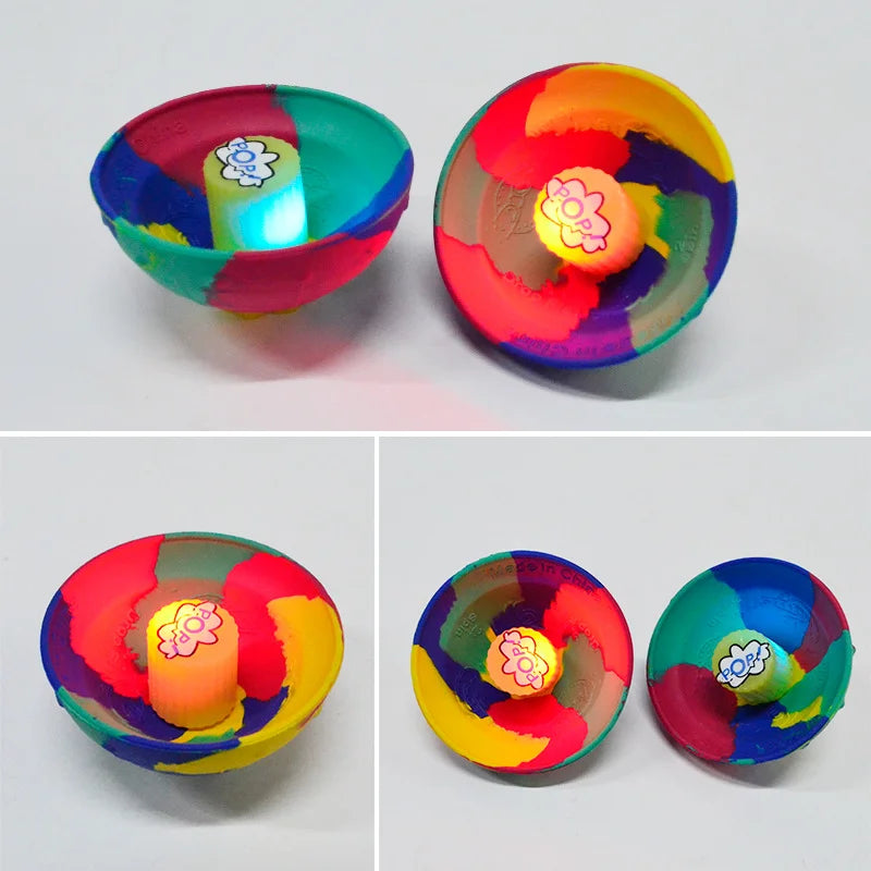 1Pc Camo Bounce Bowl Half Side Bouncing Ball Cloud Buckle Camo Bouncing Bowl Creative Children's Relief Toy