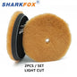 Sharkfox 5/6Inch Wool Car Polishing Pad High Density Lamb Woollen Polish Buffing Pad Wool Polishing Pad for Car Detail Polishing