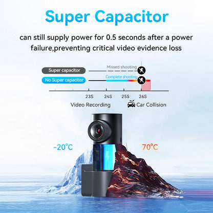 DDPAI MINI Pro 2K Dash Cam WiFi Car DVR Night Vision Smart Voice Control Support 24H Parking Monitor Car Dash Camera Recorder