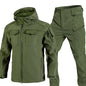 New Shark Shell Beetle Suit Winter Camo Fleece Lined Thickened Softshell Jacket Pants Set Plus Size Windproof Thermal Outdoor Ge