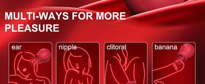 Rose toy Swing Tongue Licking Vibrator Female Powerful Oral Nipple Clitoris Stimulator Massager Adults Goods Sex Toys for Women