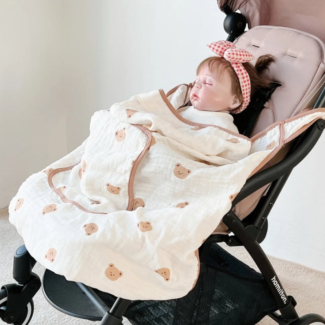 Multifunctional Infant Baby Carriers Blanket Cute Cartoon Korean Anti-mosquito Windproof Stroller Blanket Newborn Shawl Blanket