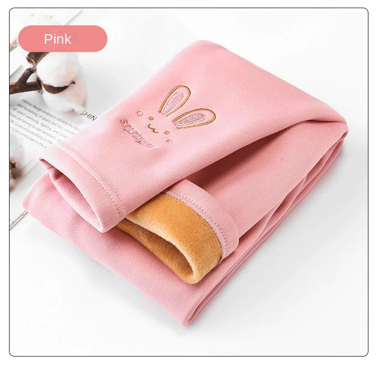 Autumn Winter Children Girl's Legging Thicken Warm Kids Girl Warm Plush Legging Trousers Elastic Waist Leggings Kids Pants