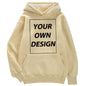Customized DIY Print Men Woman Autumn Winter Hoodies Casual Classic Pullovers Simple Comfy Streetwear Soft Warm Sports Clothing