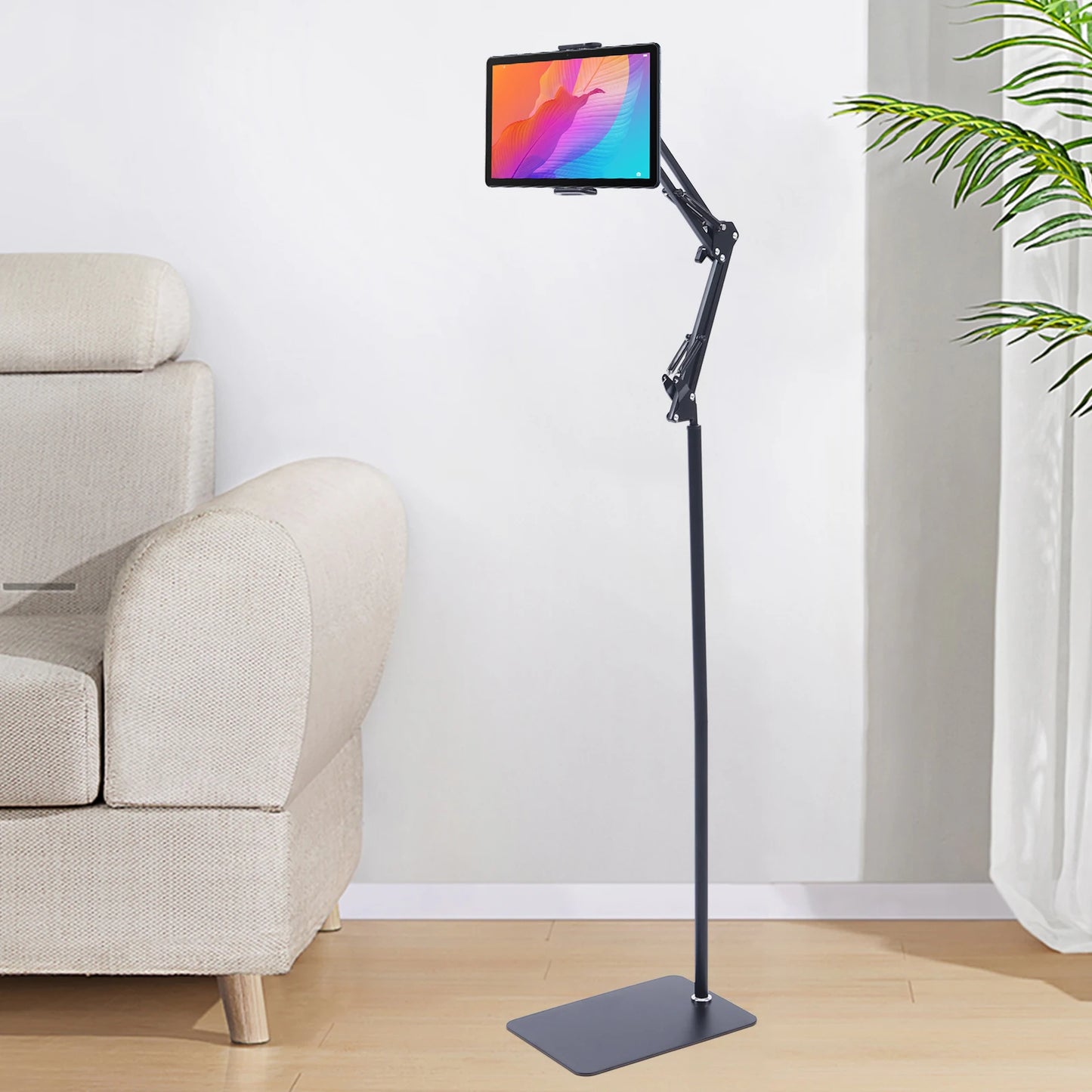 Universal Ipad Stand Floor Tablet Bracket Adjustable Flexible Rotation Phone Holder 360° Rotating Stand Support 4.72-7.09in