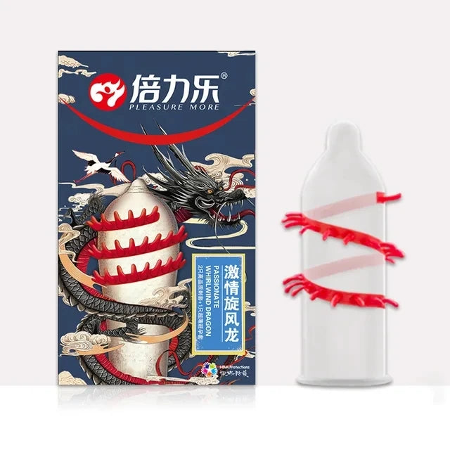 Special Condom Stab Dot Passionate Male and Female Family Planning Sexual Products Pattern Cheap Penis Extender Sleeves Sex Game
