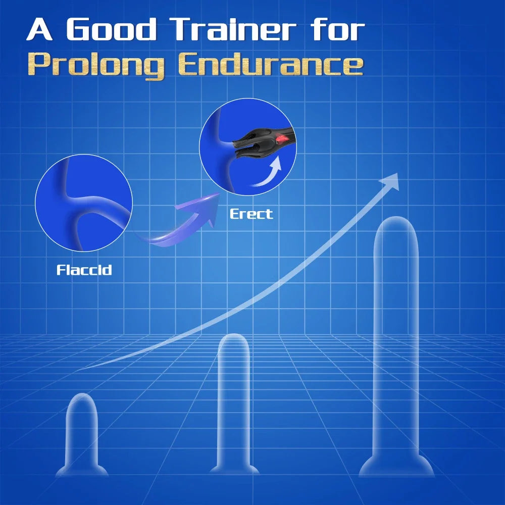 Glans Trainer Male Penis Massage Tongue Licking Stimulate Oral Vibrator Blowjob Delay Endurance Masturbator Sex Toys for Men 18+