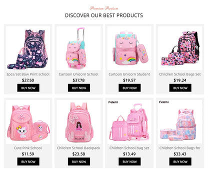 Cute Cat School Bags For Teenage Girls Students Backpack Waterproof Book Bag Travel College Laptop Backpack
