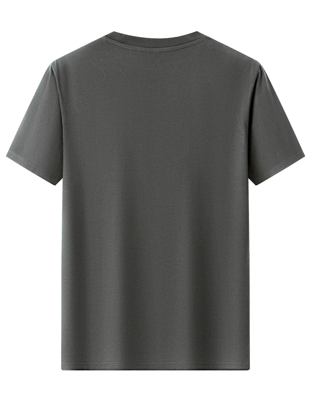 Summer men's 100% pure cotton casual fashionable loose retro compass mountain pattern printed round neck short sleeved T-shirt