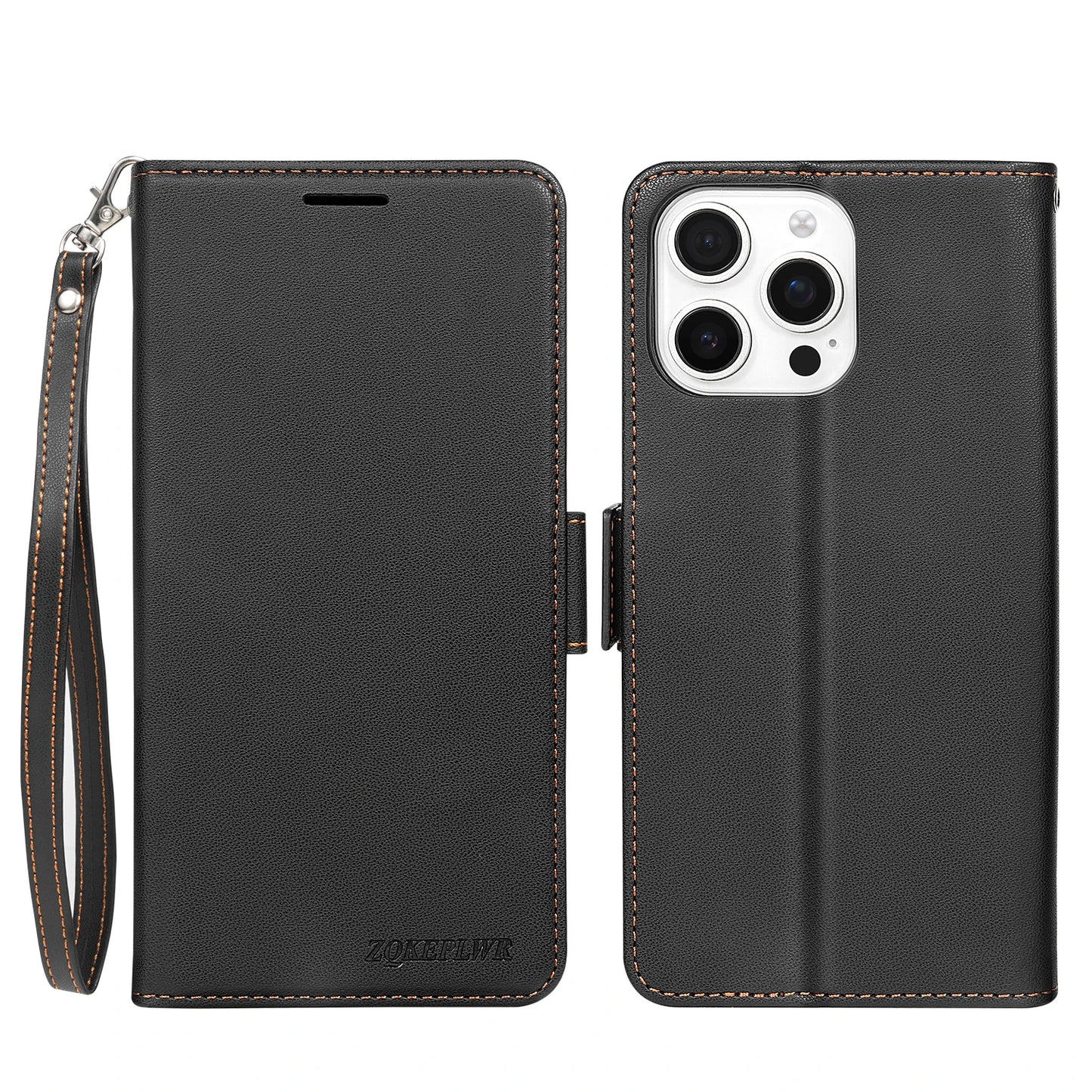 Wallet With Card Slot Bracket Magnetic Flip Leather Case For iPhone Air 17 Pro Max 16e 16 15 Plus 14 13 Mini Shockproof Card Bag