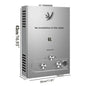 SIHAO 6L/8L/10L/12L/16L/18L LPG Water Heater, On-Demand Instant Hot Water System for Propane & Butane Gas, Tankless Home Use Boiler