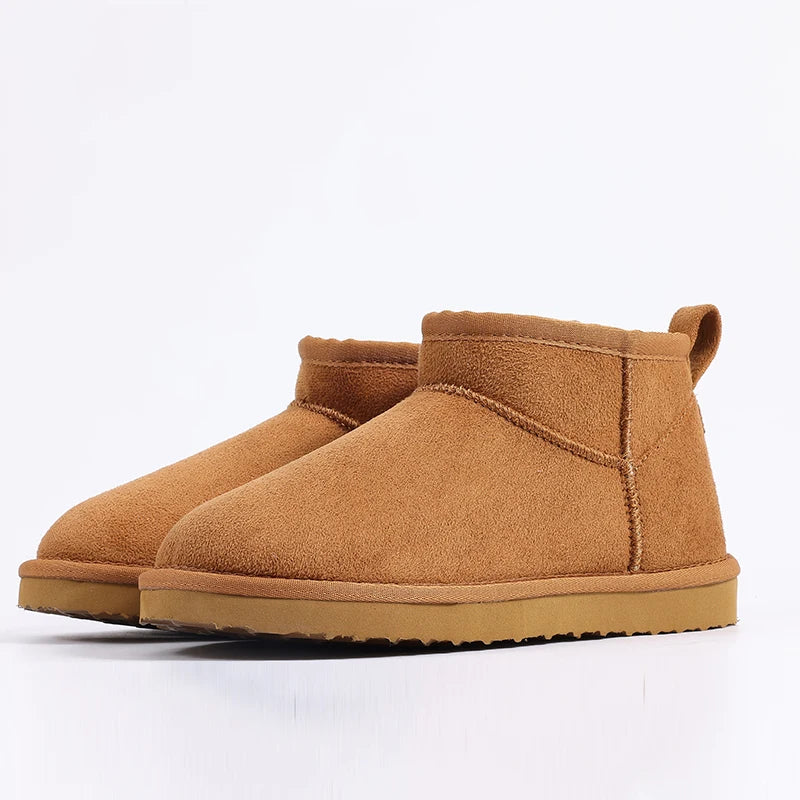 Smile PoP New Winter Cotton Women Boots Warm Suede Women Shoes Casual Plush Mini Cotton Snow Boots Nonslip Furry Ankle Shoes