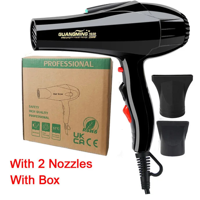 For Hairdresser and Hair Salon Long Wire EU Plug Real 2300W Power Professional Blow Dryer Salon Hair Dryer Hairdryer