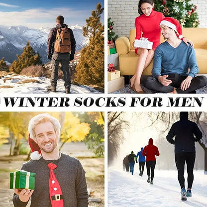 3 Pairs Winter Thick Towel Men's Socks Man's Outdoor Sports Long Socks Cold Resistant Frost Proof Snow Socks For Man Gift 39-44