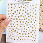 3D Metal Silver Flame Nails Stickers Gold Bronzing Stripe Lines Sliders Design Manicure French Nail Art Decoration Decal #Y2K