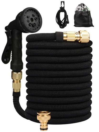 Garden Hoses 25-150ft Water Hose Expandable Flexible Garden Expanding Hoses 8 Function Nozzle Spray Wall Mountable Water Hose