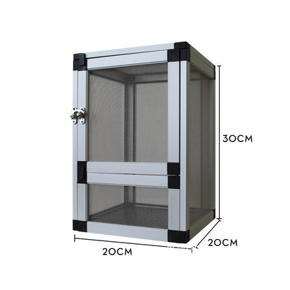 Reptile Terrarium Tall Landscape Ecological Tank Metal Mesh Door Breeding Cage Front Opening Reptile Rainforest Habitats