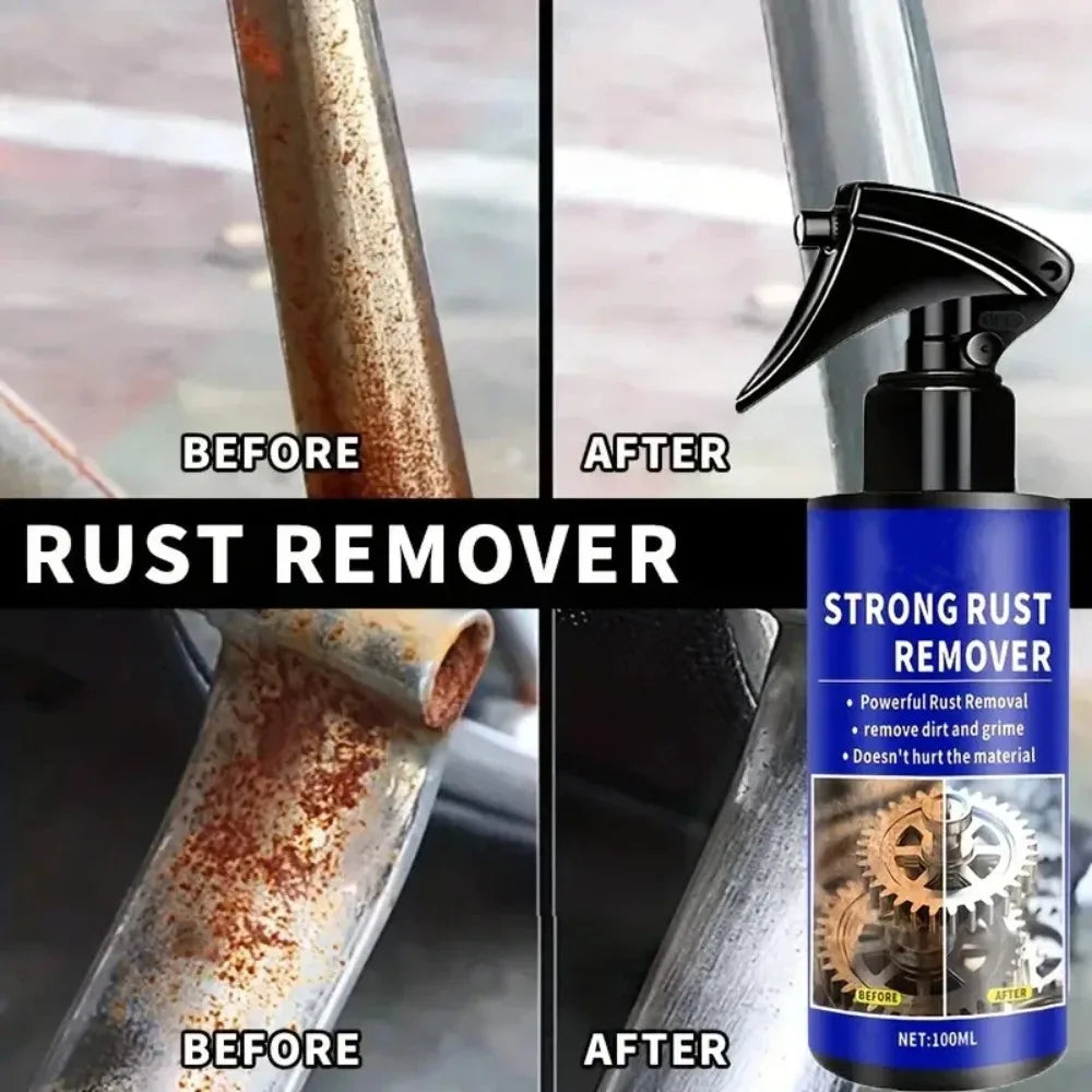 Quick-Acting Car Rust Remover Spray - Care for Auto Exhaust Pipes & Wheel Hubs, Metal Iron Powder Cleaner