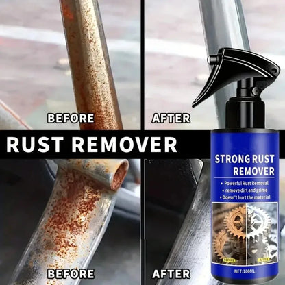 Quick-Acting Car Rust Remover Spray - Care for Auto Exhaust Pipes & Wheel Hubs, Metal Iron Powder Cleaner