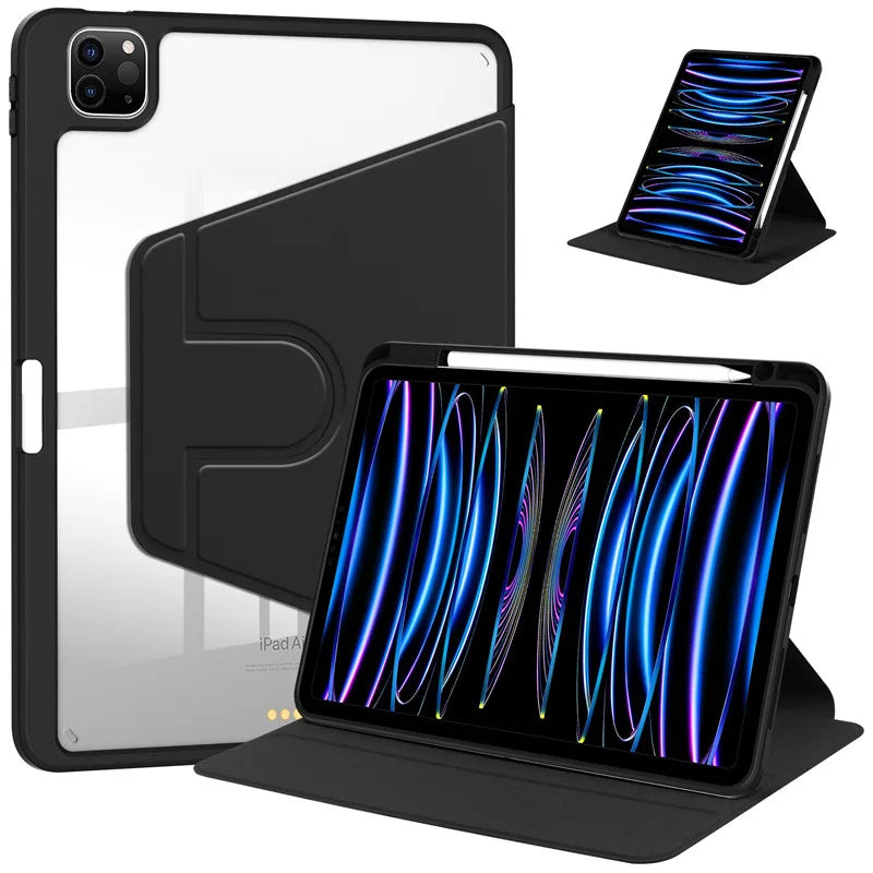 For iPad 10.2 7th 8th 9th Case iPad A16 11th10th Generation Rotation Cover for iPad Pro 12.9" 13" Air 11" 2025 2 3 4 5 9.7 Funda