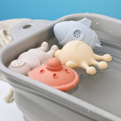 Baby Bath Toys Animal Cute Shape Toddler Water Toys Swim Bathroom Baby Silicone Sprinkler Bathtub Animal Toy Infant Kids Boys