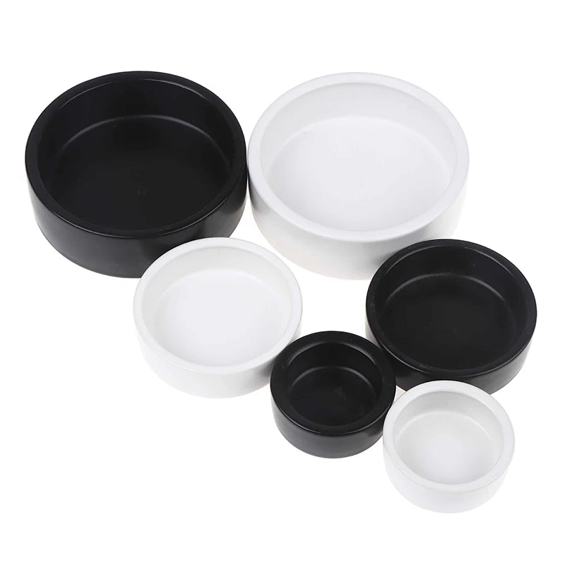 Reptile Food Ceramic Bowl Anti-Escape Ceramic Feeder Dish Reptile Water Bowl Ceramic Feed Bowl For Hermit Crab Gecko Chameleon