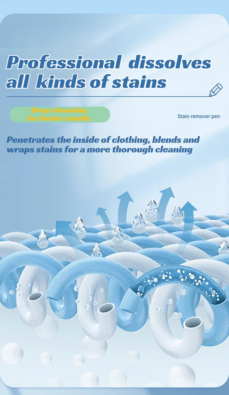 White Clothes Stain Remover Pen Strong Portable Waterless Tant Oil Stain Remover Pen