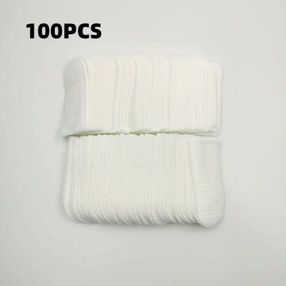100Pcs Pet Finger Wipes,  Dog Cat Oral Cleaning Finger Cot Wipes for Teeth, Ear & Eye Care