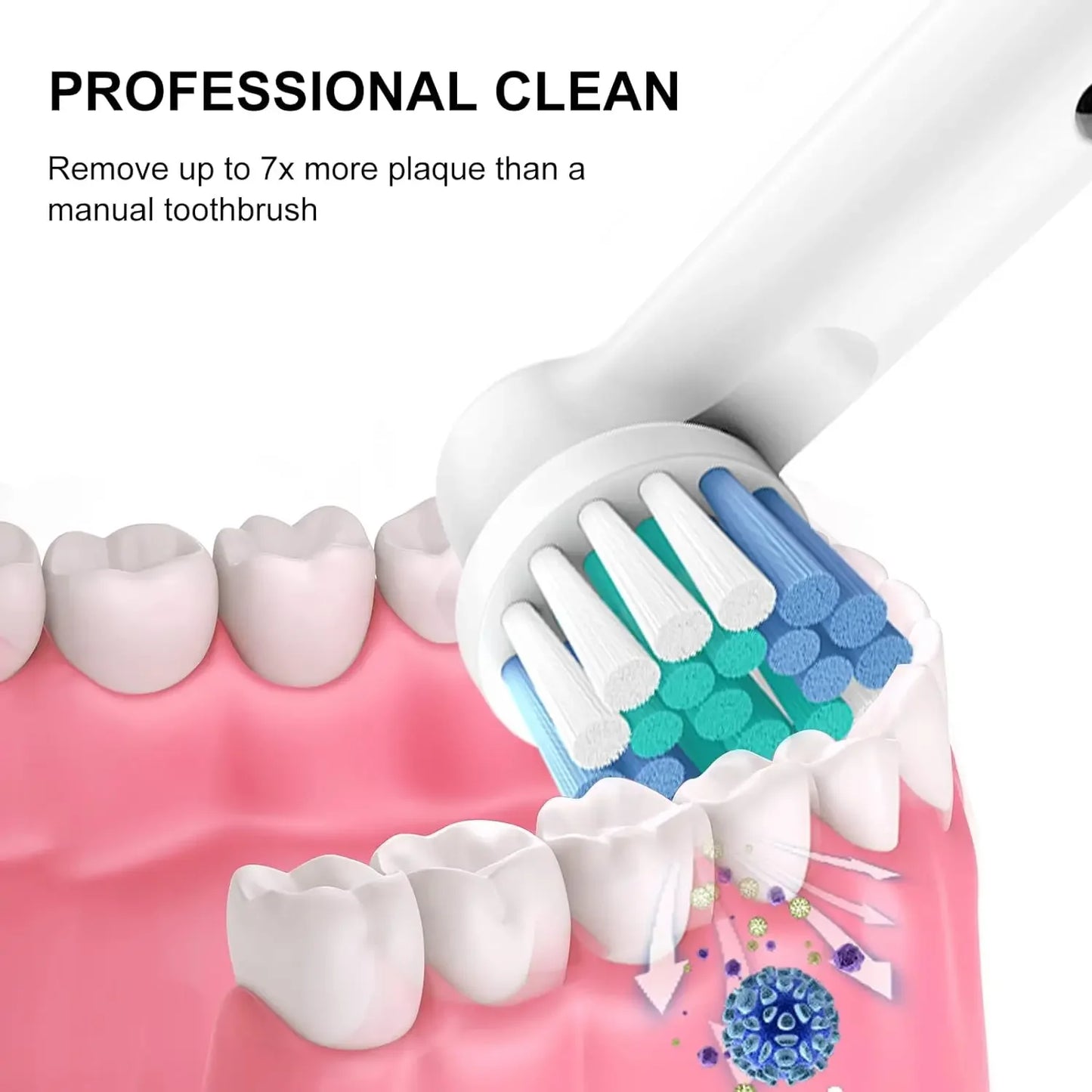 For Oral-B Dupont Bristle Electric Toothbrush Heads Whiten Teeth Daily Clean Soft Care Teeth Function D100 D25 D30 4/8/16pcs