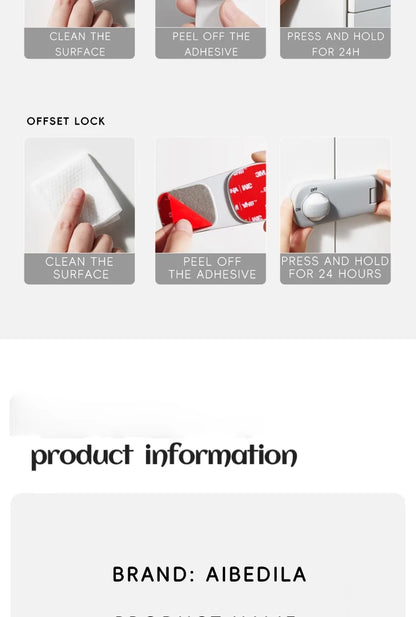 Baby Safety Lock Drawer Child Safety Cabinet Locks Adhesive Cabinet For Drawer Door Latches Baby Safe Straps Child Door Security