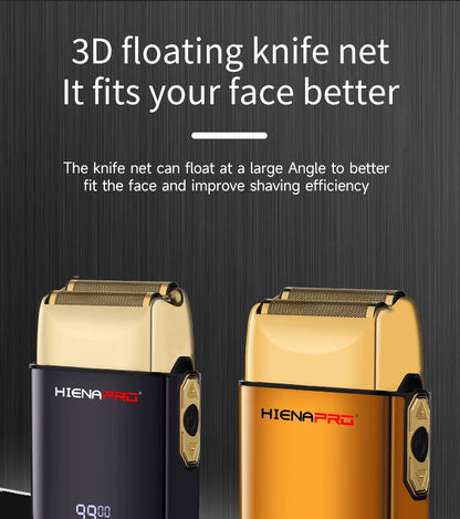 HIENA Shaving Machine Men Electric Shaver Hair Clipper Rechargeable Metal Housing Pro Electric Shaver for Men Electric Home