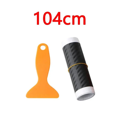 Car Rear Bumper 90/104cm Sticker Carbon Fiber Protective Pad Anti-Scratch Cover Car Edge Board Scuffproof Decal Strip NEW