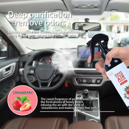 A 150ml car air freshener spray that doubles as a home fragrance. It effectively eliminates odors and can also be used as a hand