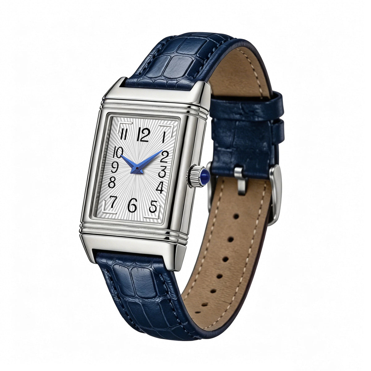 2025 Hot Sale Retro Niche Temperament Slide Design Leather Quartz Square Exquisite and Versatile Digital Watch 21mm