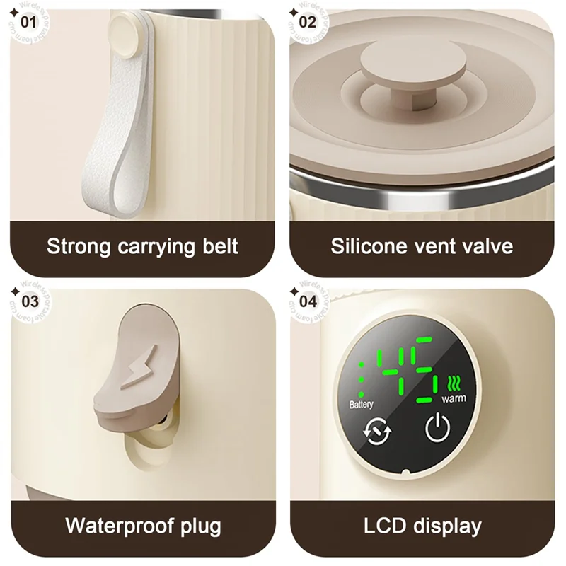 Efficient-Portable Bottle Warmer Portable Bottle Warmer For Travel Mixer For Breastmilk & Formula