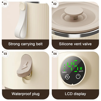 Efficient-Portable Bottle Warmer Portable Bottle Warmer For Travel Mixer For Breastmilk & Formula
