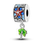 Original 925 Sterling Silver Charm Beads Clover Sunflower Tulip Carnation Pendant For Women Jewelry Fashion Gift