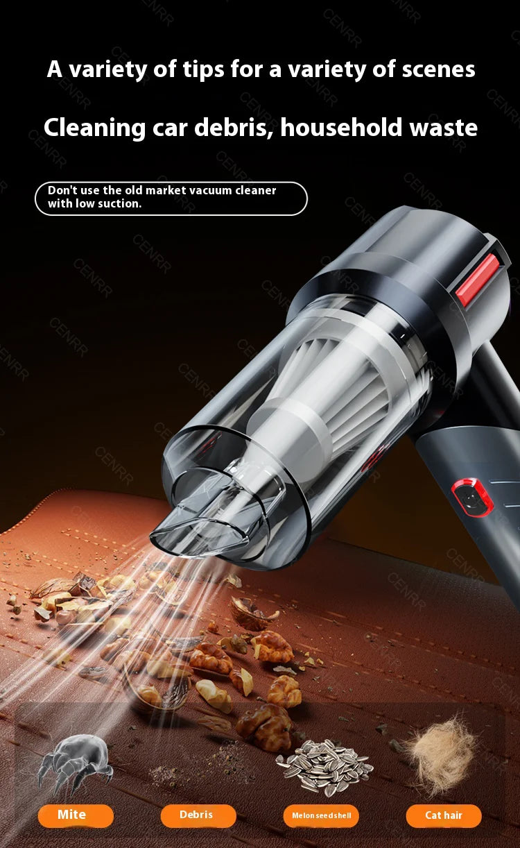 CENRR 998000PA Car Vacuum Cleaner Mini Cordless Powerful Wireless Car Cleaner HandHeld Portable Vacuum Cleaner Home Appliance