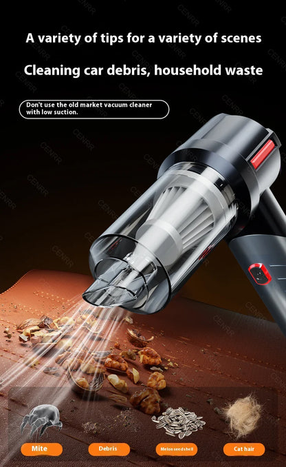 CENRR 998000PA Car Vacuum Cleaner Mini Cordless Powerful Wireless Car Cleaner HandHeld Portable Vacuum Cleaner Home Appliance