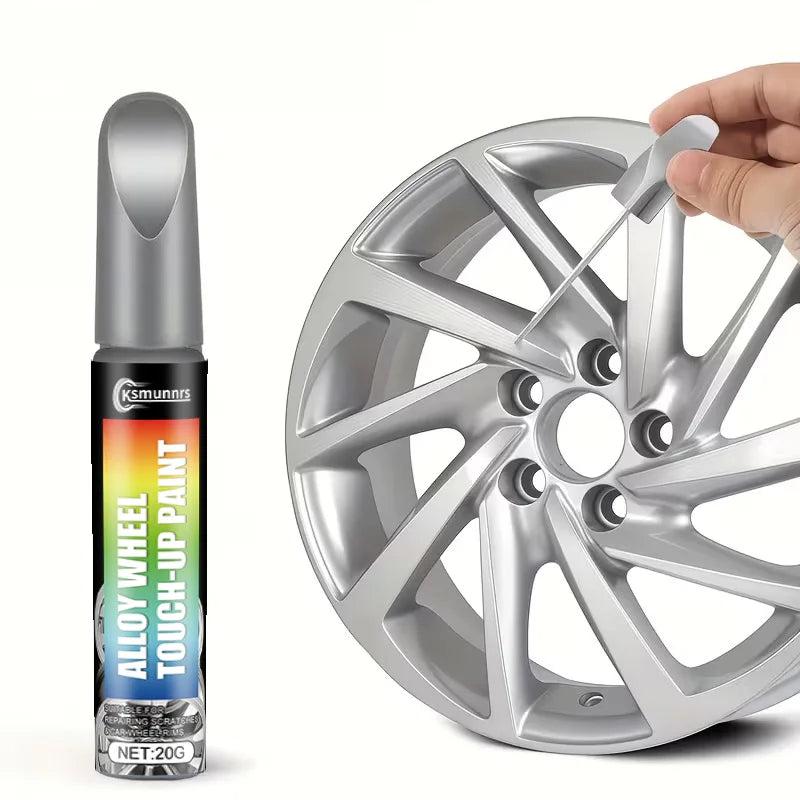 Silver Wheel Repair Pen Instantly Fixes Scratches And Curb Rash on All Silver Wheels & Car Bodies Simple One-Step Solution