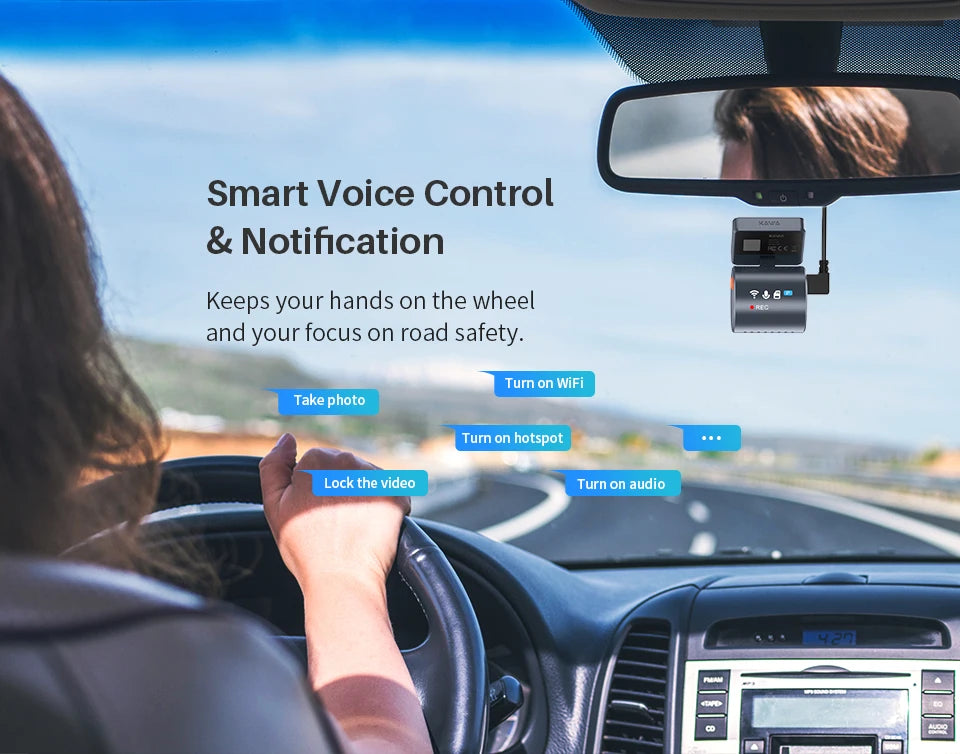 2K KAWA MINI 3 Pro Cameras for Car DVR Tiny Dash Cam 24 Parking Auto Video Recorder WiFi APP Voice Control Car dashcam